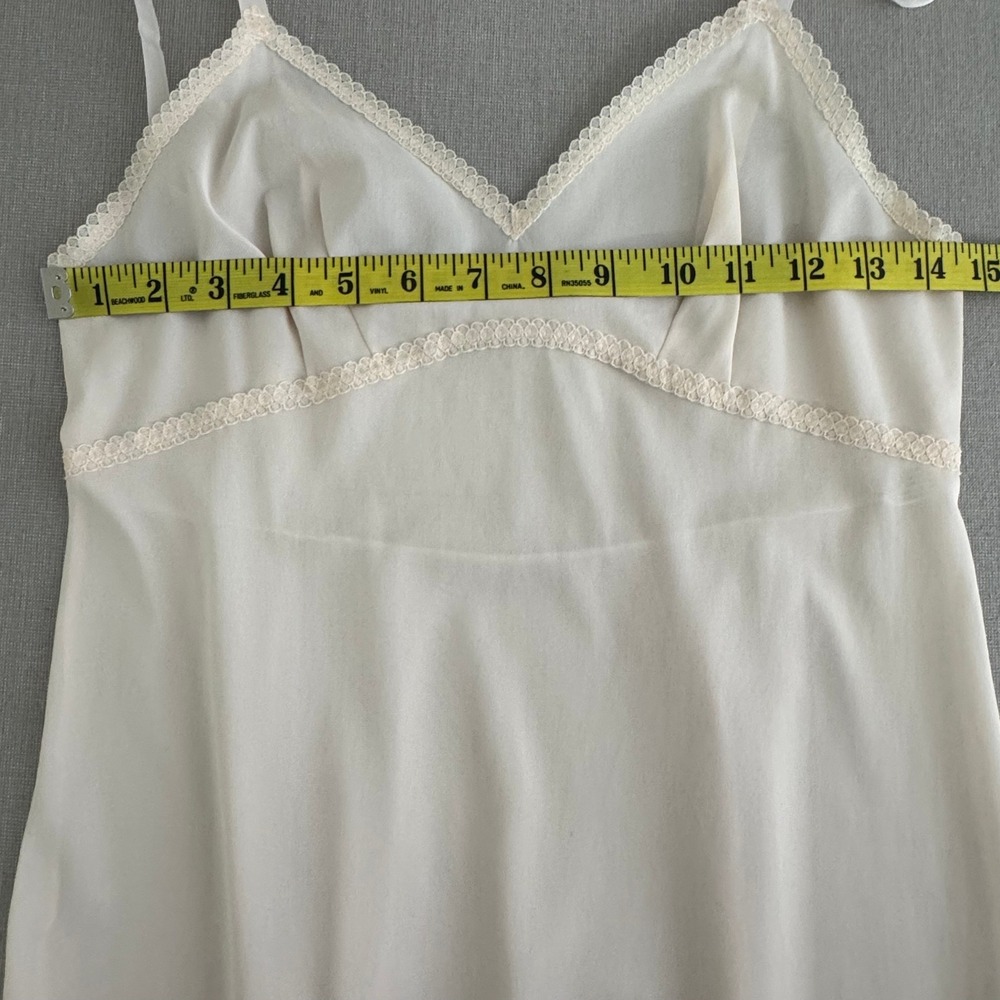 Vintage Lorraine Maxi Peach/Cream Maxi Slip‎ Size 34 - Picture 6 of 10